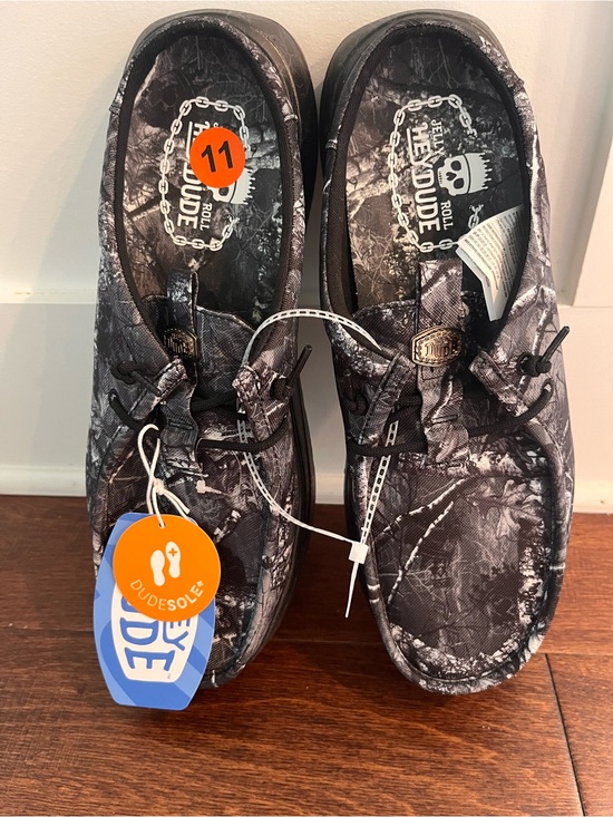 Hey Dude Other - Jelly Roll Hey Dude Wally Men's Black & Gray Camo Slip-On Loafers